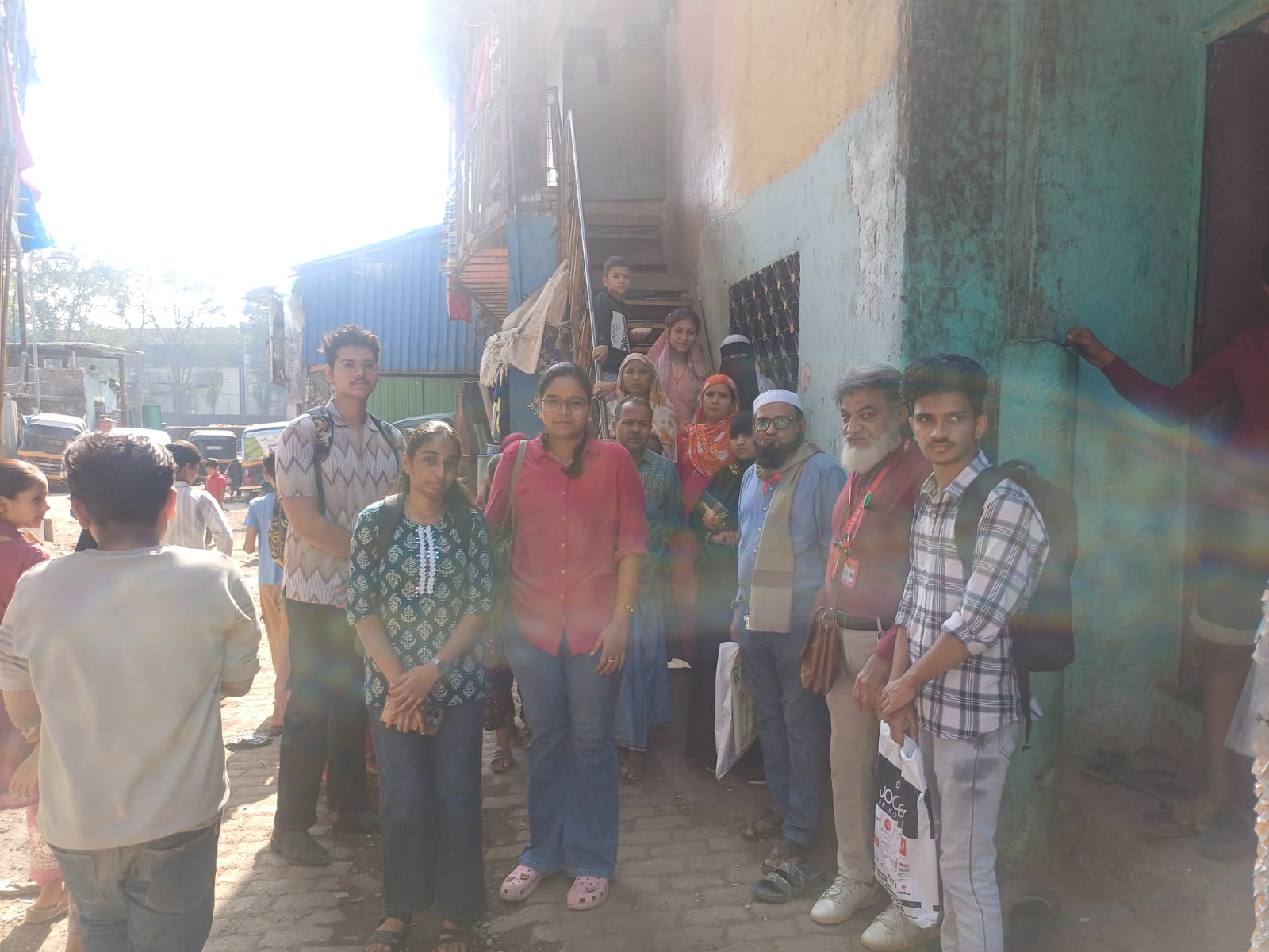 Volunteers working for community welfare