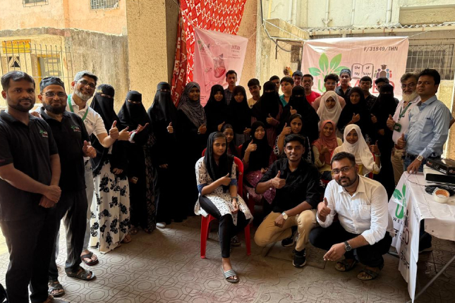 Children receiving education support from NGO